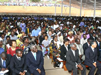 The Holy Sanctuary headquarters in Africa were completed in 2006.More than 30,000 members gathered to celebrate its official opening.