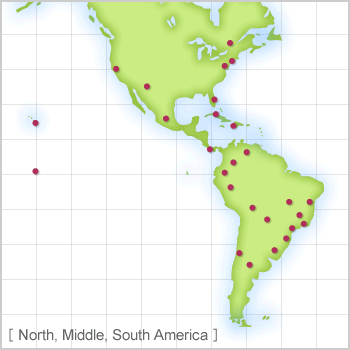 map of south america with capitals and countries. North, Middle, South America